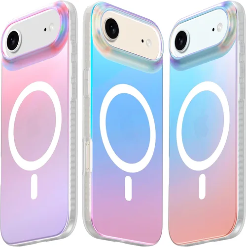 Vista 105 de LONLI Hue - para iPhone 15 Pro Max [Compatible con Magsafe] - Funda de teléfono floral dorada - [Amortiguador de 360°] - Funda de teléfono linda