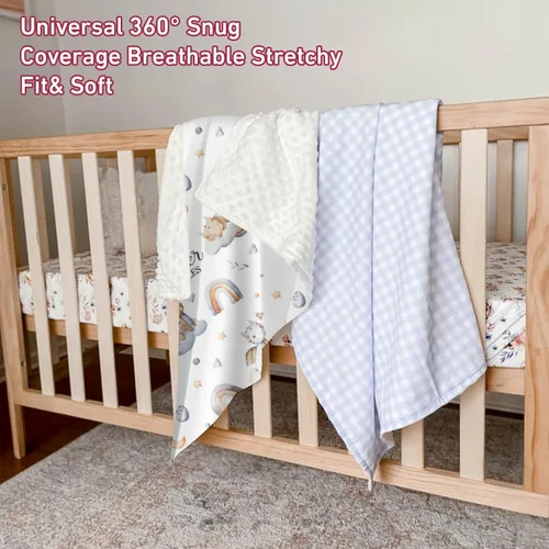 Vista 7 de Manta de bebé de doble capa con nombre personalizado, manta de ropa de cama para niños pequeños con bonito estampado personalizado, multiusos