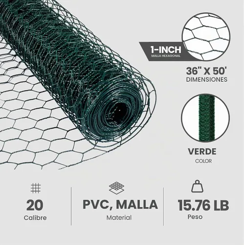 Vista 3 de YardGard Red hexagonal galvanizada de las aves de corral de la capa del PVC