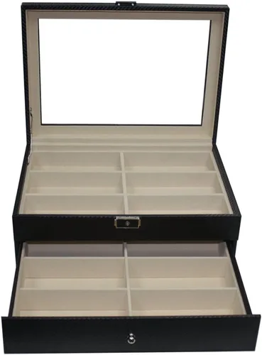 Vista 5 de Organizador grande de la caja de almacenamiento de la vitrina de gafas de sol de gafas