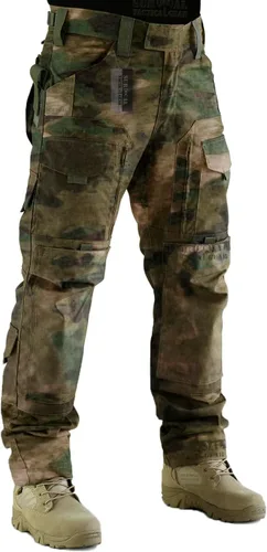 Vista 9 de ZAPT - Pantalones tácticos Molle Ripstop para caza, pantalones de combate para el ejército, camuflaje para hombres