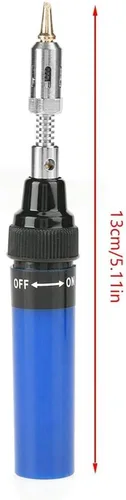 Vista 8 de Soldador de butano inalámbrico y mini bolígrafo de antorcha – Pistola de soldadura de soplete de gas para productos electrónicos y circuitos
