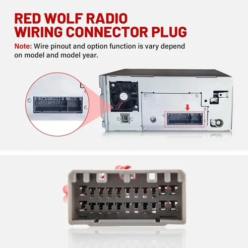 Vista 3 de RED WOLF Reemplazo de arnés de cable de instalación de radio con adaptador de antena para Jeep 2003-2007, Dodge ram 2002-2007, Chrysler 2000-2007