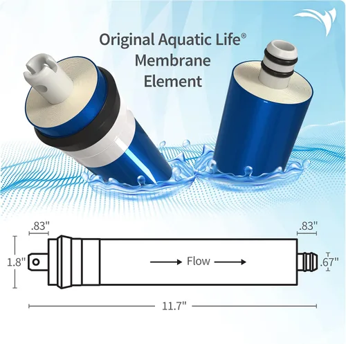 Vista 4 de AQUATICLIFE 50 GPD Cartucho de repuesto de filtro de membrana para sistemas de filtración de agua de desionización de ósmosis inversa
