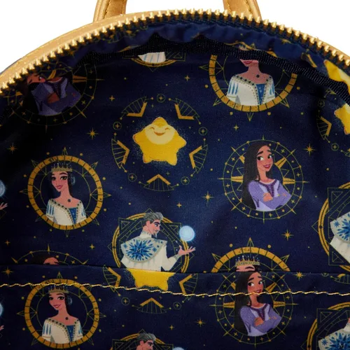 Vista 5 de Loungefly Mini mochila de terciopelo de Disney Wish, exclusiva de Tienda