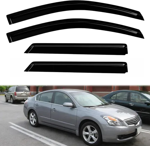 Vista 69 de 4 protectores de lluvia para Chevy Equinox 2010-2017, viseras de ventana, deflectores, parasoles, cinta de ventilación en canal hacia fuera