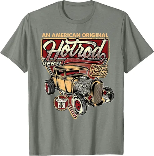 Vista 31 de Camiseta vintage Hot Rod Speed and Power para hombre Asphalt Grey