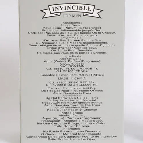 Vista 6 de Perfume Invincible Hombre Eau de Parfum Fresh Marine Woody Masculine Aroma 3.4 fl oz/3.4 fl oz