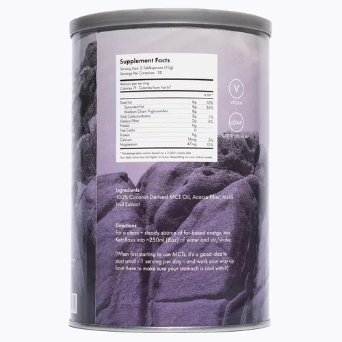 Vista 6 de Synchro - Ketobasis MCT Oil Powder, Bebida energética cerebral y corporal derivada de coco, suplemento cerebral con ácido caprílico, alternativa a
