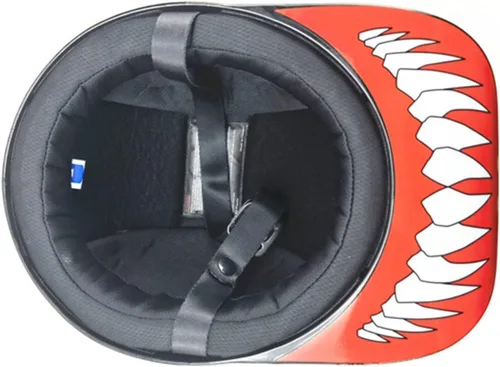 Vista 2 de Gorra de béisbol retro, casco de apertura de moda, medio casco de motocicleta, adecuado para hombres y mujeres adultos, para ayudar a los cruceros a