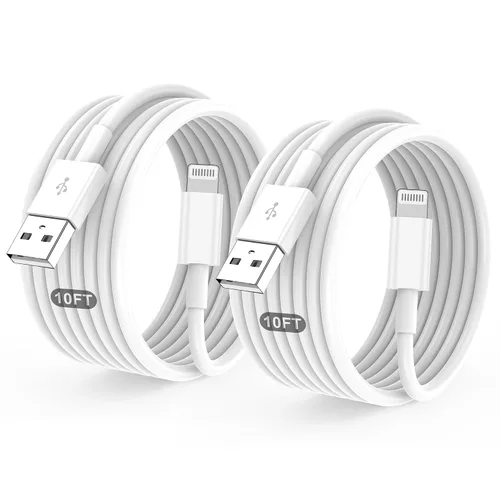 Vista 8 de Paquete de 2 cables de carga para iPhone de 3 pies, Lightning para Apple cable de carga de 3 pies para iPhone 14/13/12/11 Pro/X/Xs Max/XR/8