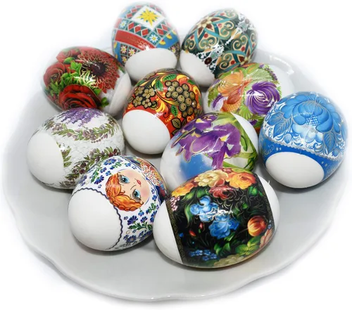 Vista 5 de Juego de 3: Lote de 10 + Ángeles + Matryoshka Termoencogible Decoración de Manga de Pascua Huevos de Pascua Pysanka Pysanky