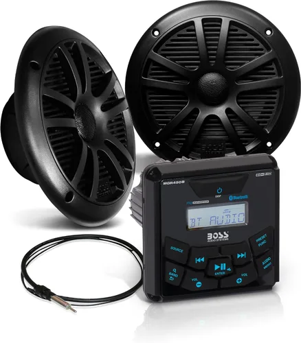 Vista 9 de BOSS Audio Systems MGR350B Receptor de medidor estéreo marino para barco – Unidad principal Bluetooth, sin reproductor de CD DVD, amplificador de 4