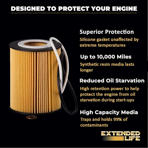 Vista 4 de Premium Guard Filtro de aceite de vida extendida de hasta 10 mil millas PG5646EX Compatible con Mercedes-Benz Sprinter 2500 2010-2022, Sprinter