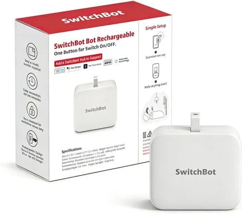 Vista 11 de Switchbot Empujador de botón de interruptor inteligente (Bluetooth): Fingerbot para interruptor basculante/botones unidireccionales, control