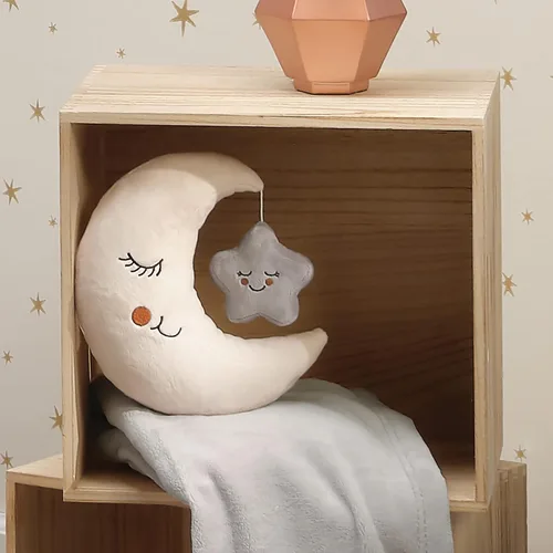 Vista 5 de Lambs & Ivy Goodnight Luna y Estrella Peluche Peluche - Crema/Gris