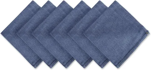 Vista 12 de DII - Juego de servilletas de colección sólida, 20x20 pulgadas, Azul ancla, 6