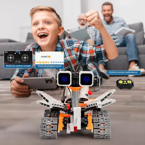 Vista 3 de Kit de construcción de robot STEM para niños 8-12, aplicación 5 en 1