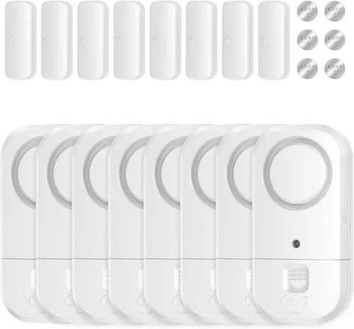 Vista 10 de Sensores de alarma para puerta y ventana, alarma de puerta para seguridad de los niños, alarmas de puerta para seguridad del hogar, oficina, tienda