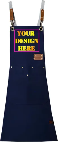 Vista 21 de Delantal personalizado personalizado para mujeres/hombres, delantales de cocina ajustables para estilistas de peluquería, delantales impermeables