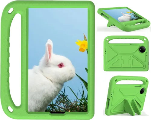 Vista 9 de Funda para tablet infantil con asa y soporte, ligera, a prueba de golpes, compatible con Xiaomi Redmi Pad SE 8.7, azul