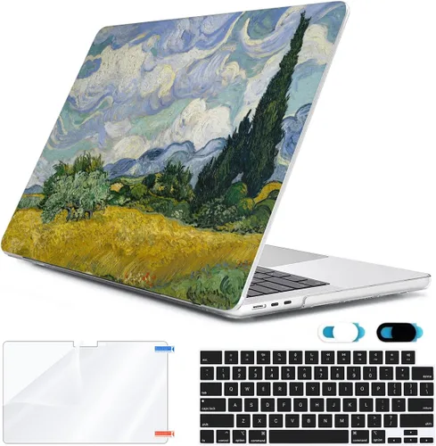 Vista 39 de Compatible con MacBook Air 2026 2025 2024-2022 de 13.6 pulgadas M5 A3449 M4 A3240 M3 A3113 M2 A2681 con Touch ID, carcasa rígida de plástico, hoja