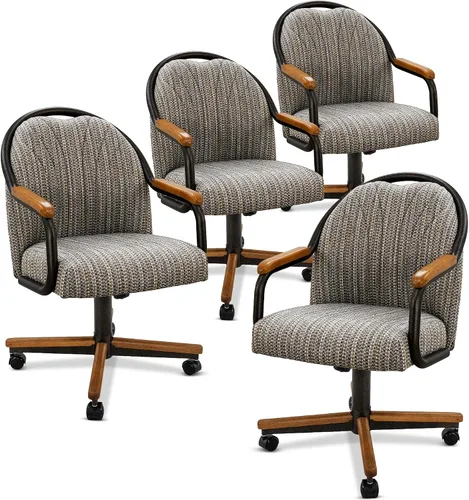 Vista 34 de Chromcraft CM188 1pc giratorio inclinación cocina comedor silla - 2334 castaño