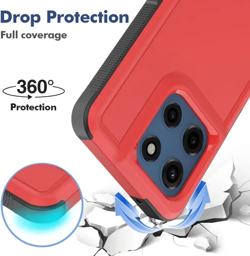 Vista 20 de Jeylly para Moto G Stylus 5G 2021 Funda con [2 Pack] Protector de Pantalla de Vidrio Templado, Protección Grado Militar Anti-Arañazos, Funda A