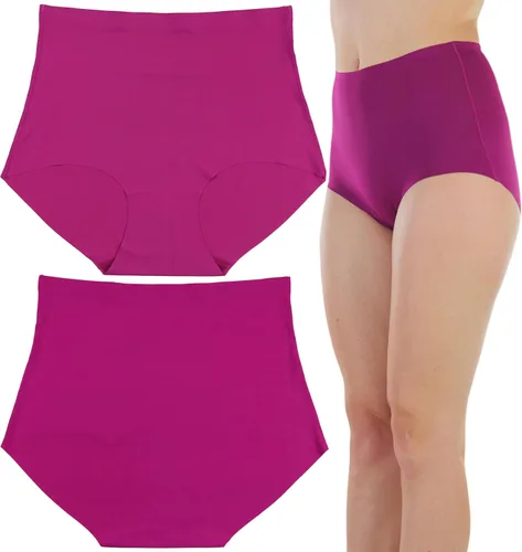Vista 6 de ToBeInStyle Paquete de 6 calzones básicos de cintura alta sin costuras con corte láser para mujer