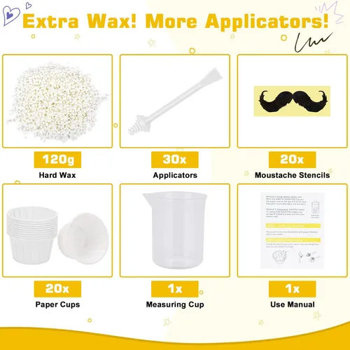 Vista 2 de Kit de cera de nariz de 4.23 oz, kit de cera para el vello de la nariz para Blanco