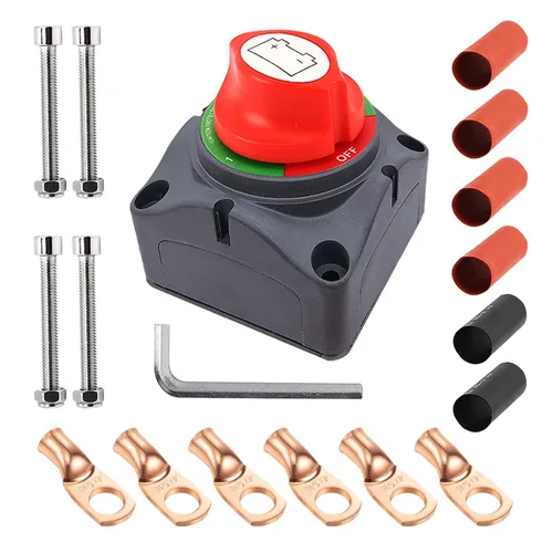 Vista 11 de Ampper - Interruptor de batería 1-2-ambos-apagado 12V - 48V, interruptor de desconexión de batería marina, corte de energía y apagado para auto