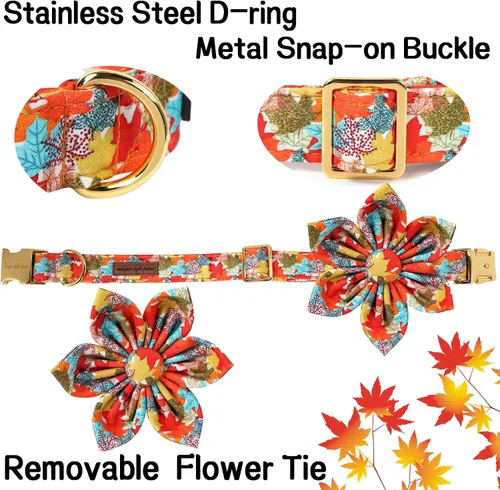 Vista 24 de Unique Style Paws Collar de perro de Halloween con lazo de algodón lindo pajarita para perros pequeños, medianos y grandes, vacaciones