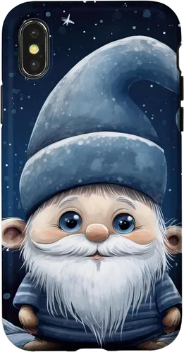 Vista 5 de iPhone 16 Funny Winter Gnome For Christmas Cute Xmas Snowflake Pattern Case