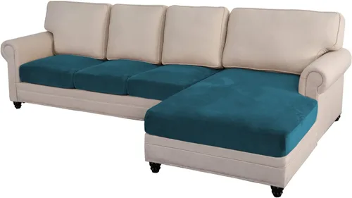 Vista 29 de Funda de sofá seccional de 3 piezas para sofá seccional en forma de L, protector elástico de muebles para sofá seccional izquierdo o derecho