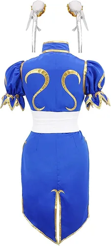 Vista 5 de Cosplay Life Disfraz de cosplay de Chun-Li - Disfraz de anime Street Fighter para mujer