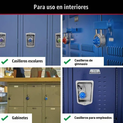 Vista 3 de Master Lock Cerradura de combinación para taquillas de gimnasio, azul