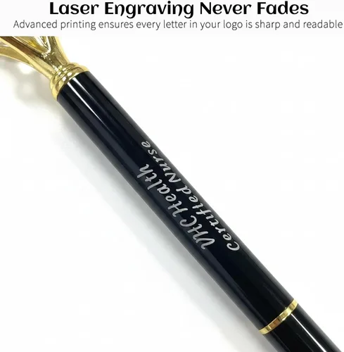 Vista 5 de Personalizado 20 Piezas Big Diamond Pen Rhinestones Crystal Metal Bolígrafo Promocional Tinta Negra