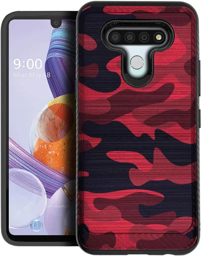 Vista 9 de CasesOnDeck - Carcasa compatible con LG K51 / LG Reflect/LG Q51 [armadura cepillada] resistente protección negro mate (ancla)