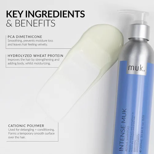 Vista 4 de MUK. Champú Reparador Intenso para el Cuidado del Cabello - 10.1 fl oz