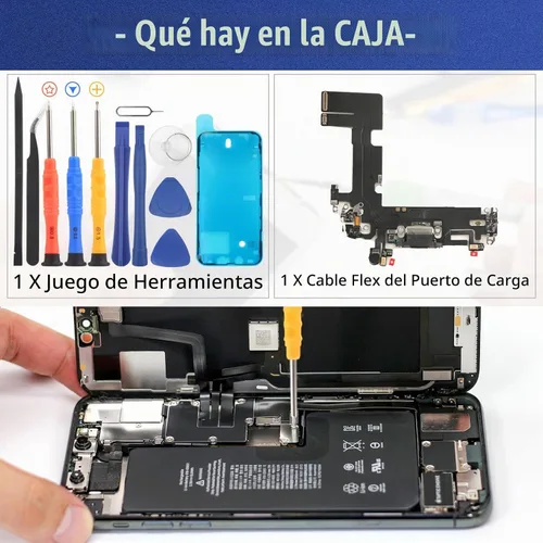 Vista 6 de Reemplazo para iPhone 13 Puerto de carga Dock Conector para iPhone 13 Puerto de carga Reemplazo USB Cargador Junta Flex Cable Asamblea Accesorios