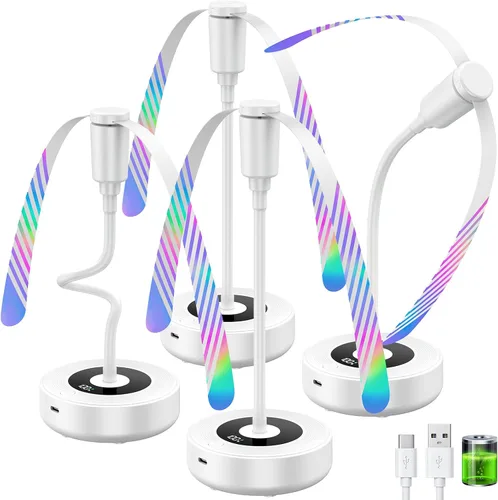 Vista 9 de TriPole Ventiladores de mosca para mesas, ventilador de alimentos recargable de 2000 mAh que dura 20 horas con pantalla LED, ventilador de mesa