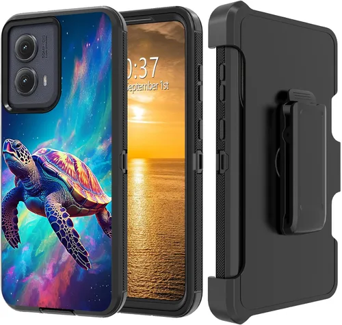 Vista 111 de Funda para Moto G Stylus 5G 2023 con funda de clip para cinturón y soporte, resistente de doble capa, resistente a prueba de golpes, para Motorola