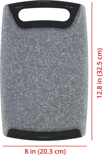 Vista 7 de Glad Juego de cuchillos con tabla de cortar, 5 piezas Cuchillos Santoku afilados y utilitarios con cubiertas de cuchillas y bloque de cortar