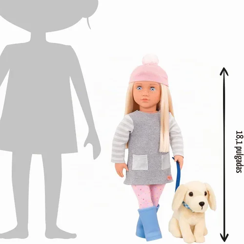 Vista 3 de Our Generation Meagan - Muñeca de juego con mascota y accesorios, inspira un juego imaginativo para niños pequeños, 18 pulgadas / 18.1 in