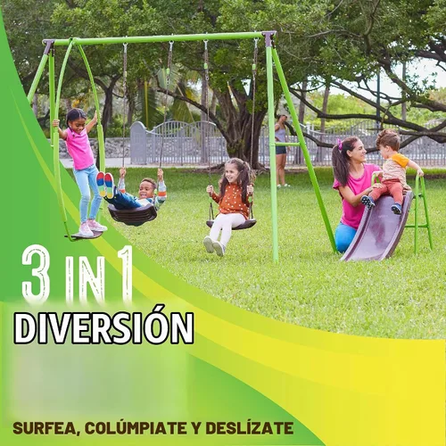 Vista 6 de Swurfer PAW Patrol Swing Sets for Backyard, Swingset Outdoor for Kids