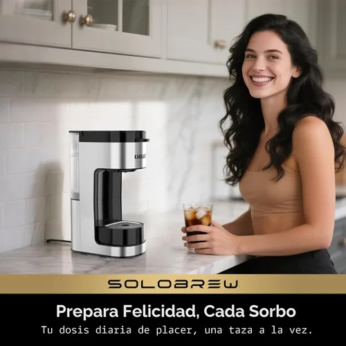 Vista 5 de CHULUX SoloBrew - Cafetera de una sola porción para cápsulas K Cup