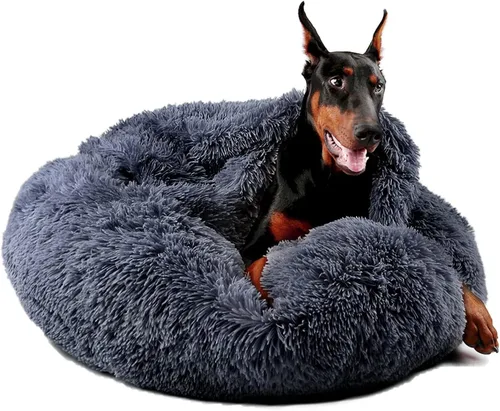 Vista 17 de Himax - Cama para perros pequeños cubierta con manta adjunta, color beige
