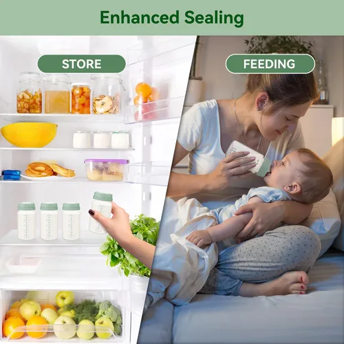 Vista 5 de Botella de almacenamiento de leche materna de 10 onzas, compatible con Momcozy Milk Cooler de 22 onzas y bombas Spectra, botellas de colección