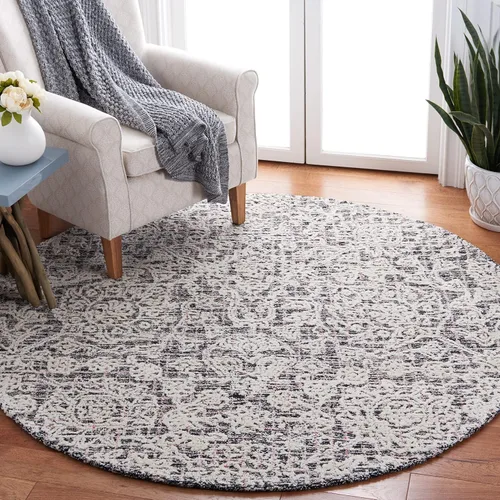 Vista 16 de SAFAVIEH Natura Collection - Alfombra de pasillo, 2 pies 3 pulgadas x 7 pies, gris y marfil, hecha a mano, lana con flecos, ideal para zonas de alto