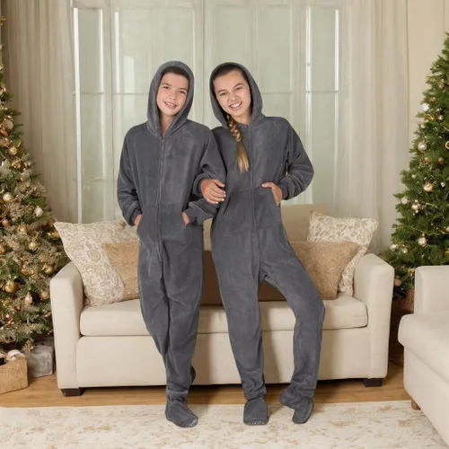Vista 32 de Footed Pajamas - Pijama de una pieza de chenilla para niños pequeños Enterizo de pijama de una pieza para niños y niñas Unisex